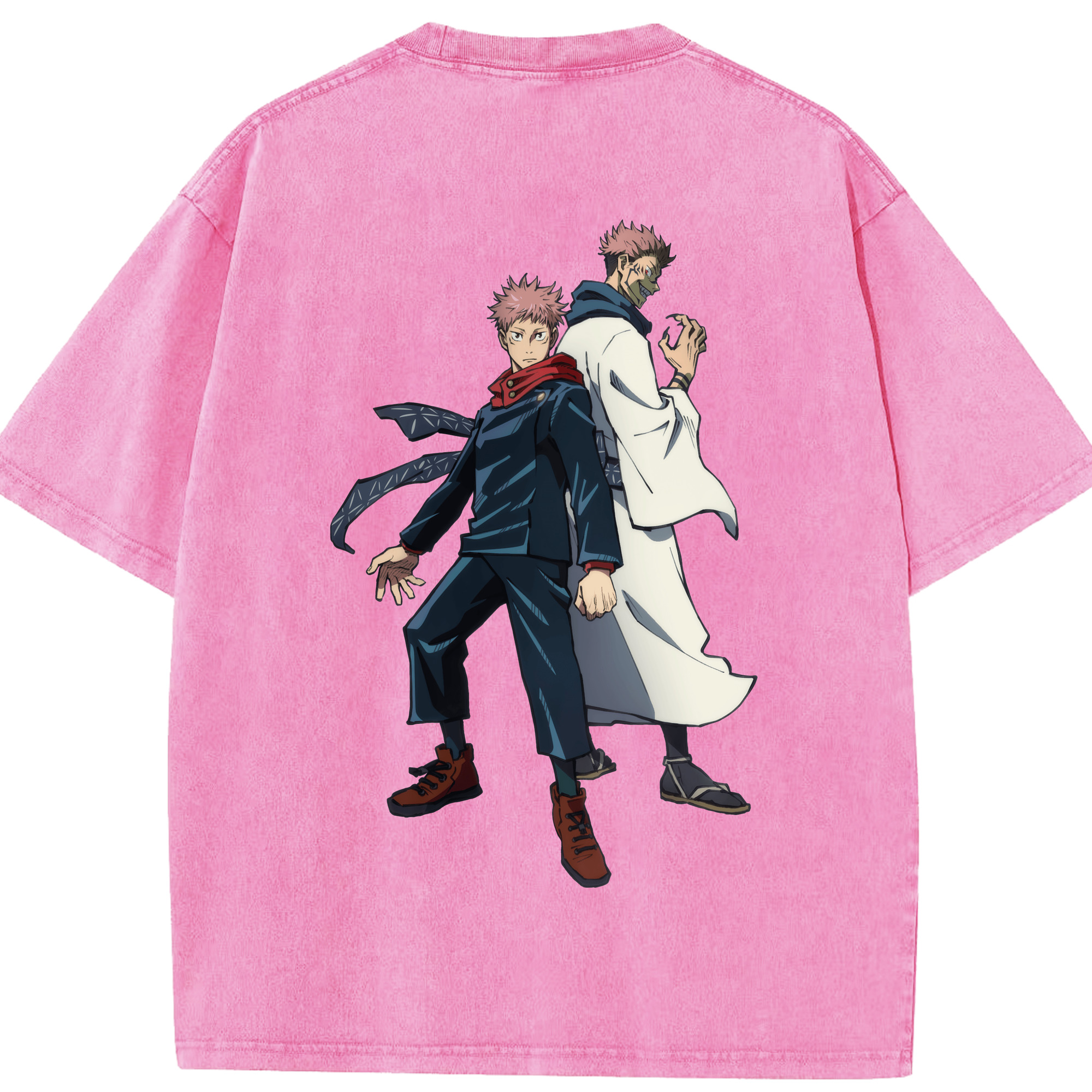 （画像用） 呪術廻戦 Jujutsu Kaisen 綿100% ヴィンテージ風 半袖Tシャツ（背面プリント）